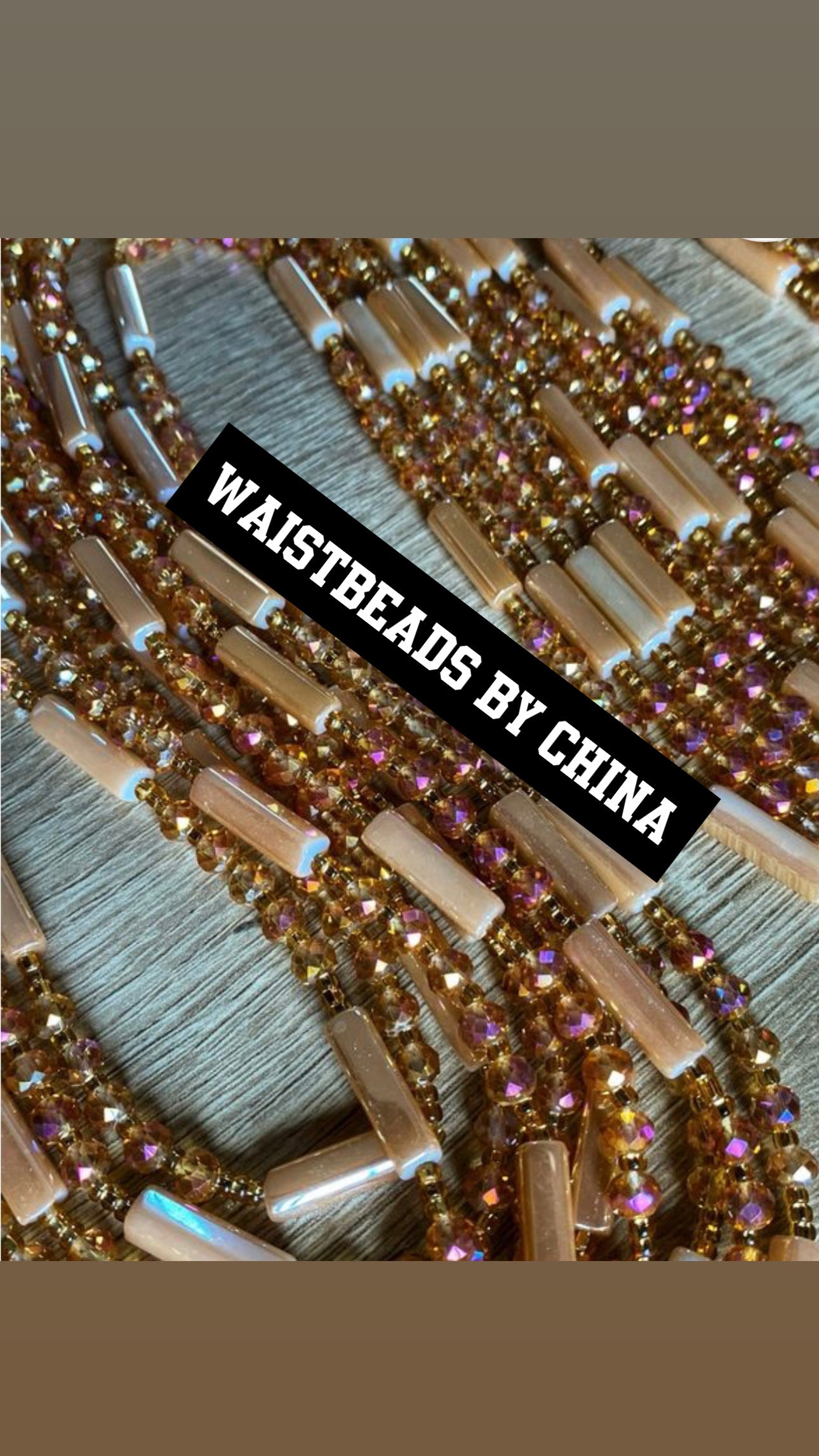 “Queen Tingz” Gold & Crystal Waist Beads